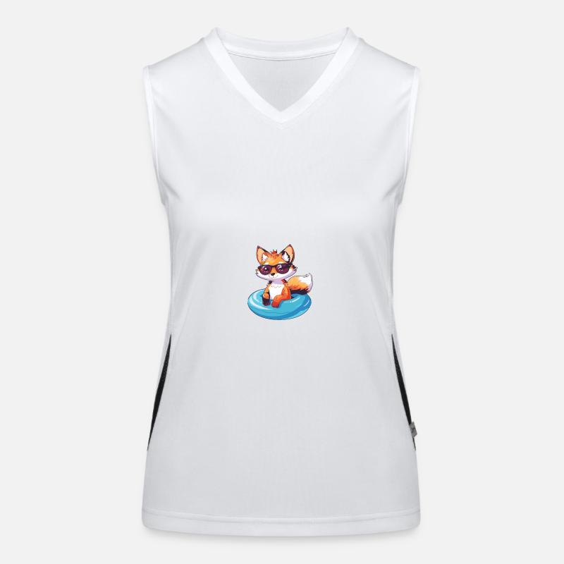 Fuchs Comic Cool Funktionelles Kontrast-Tank Top für Frauen