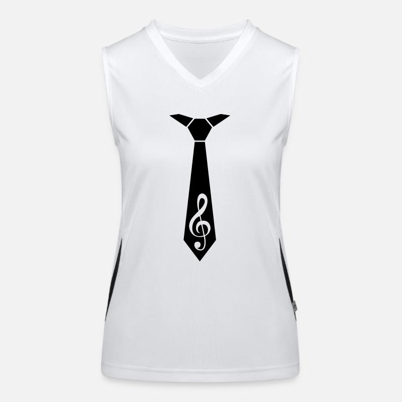 Music clef note tie occasion style Women's Functional Contrast Tank Top