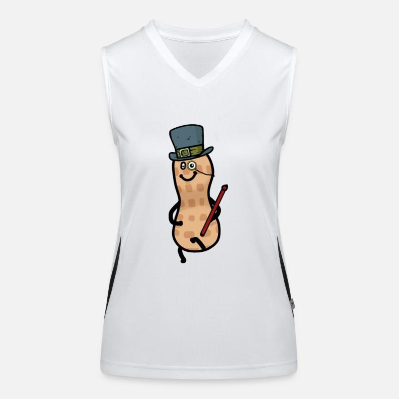 Cylindre d’arachide Monocle M. Sir Nut Gentleman Débardeur respirant contrasté Femme