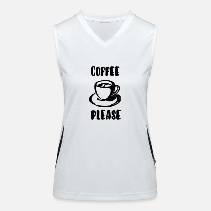 Coffee please Women's Functional Contrast Tank Top