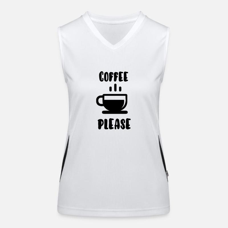 Kaffee bitte Funktionelles Kontrast-Tank Top für Frauen