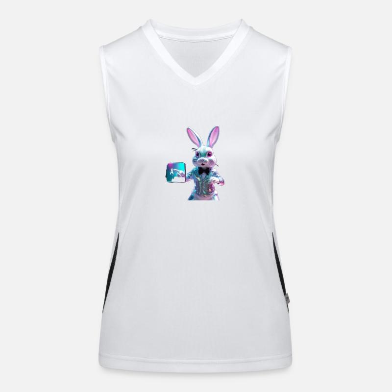 Cam Rabbit Funktionelles Kontrast-Tank Top für Frauen