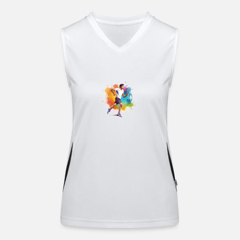 Athlètes faisant du jogging Débardeur respirant contrasté Femme