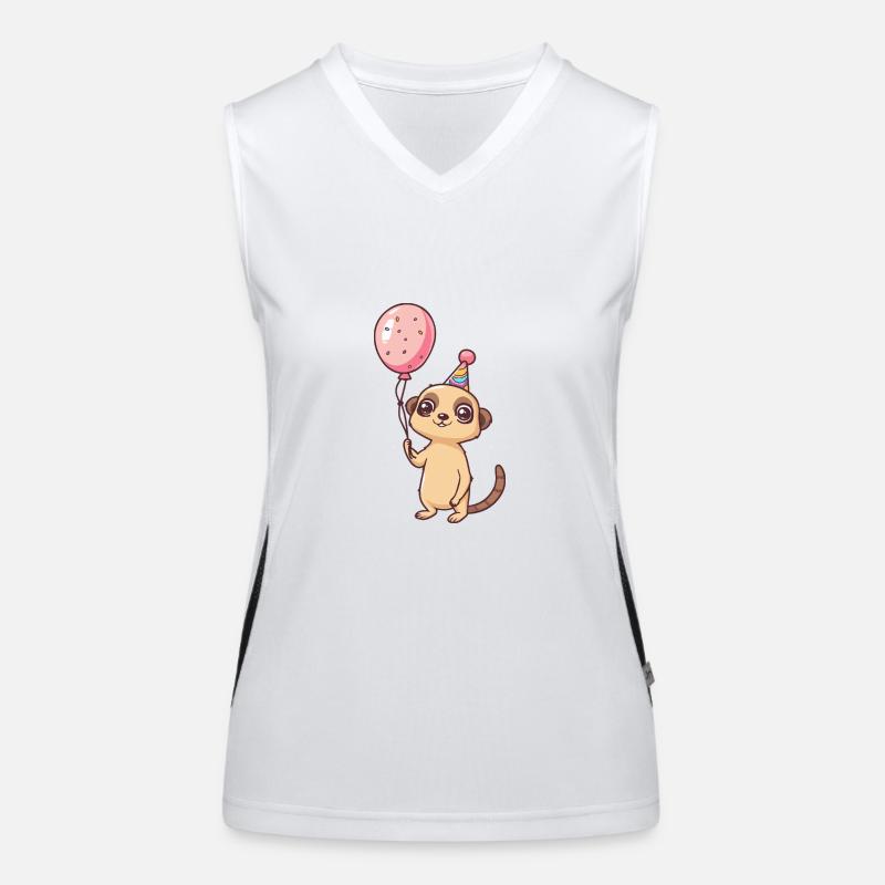 Erdmännchen Geburtstag Baby Funktionelles Kontrast-Tank Top für Frauen