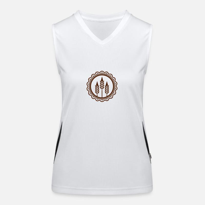 Weizen-Sigel / wheat medaillon (1c) Funktionelles Kontrast-Tank Top für Frauen