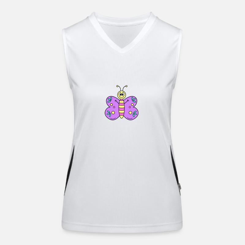 Papillon Violet Débardeur respirant contrasté Femme