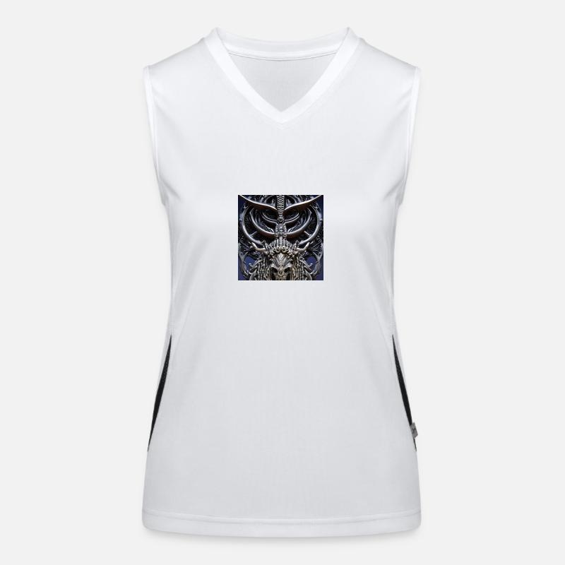Minotaurus_Giger-Style Funktionelles Kontrast-Tank Top für Frauen