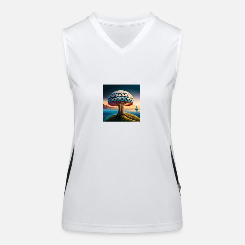 Mushroom comic Funktionelles Kontrast-Tank Top für Frauen