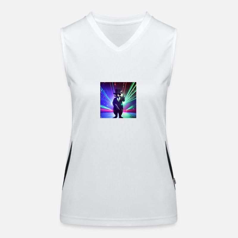 Gangster Waschbär Funktionelles Kontrast-Tank Top für Frauen