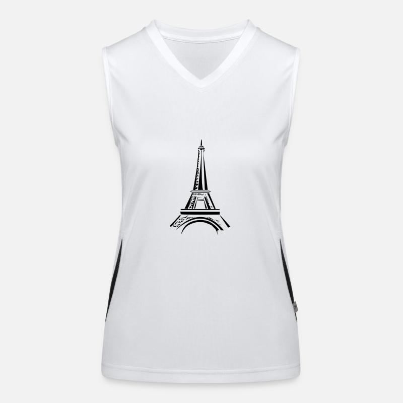 Eiffel Tower Women's Functional Contrast Tank Top
