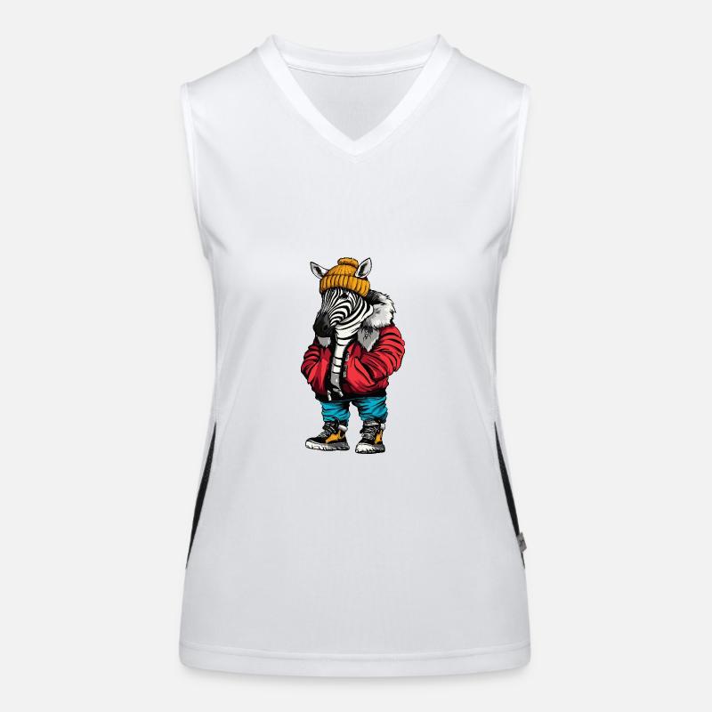 Zebra Lustig Winter Funktionelles Kontrast-Tank Top für Frauen