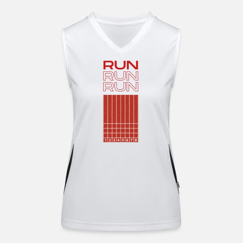 Course de course de course sport cadeau pour les athlètes Débardeur respirant contrasté Femme