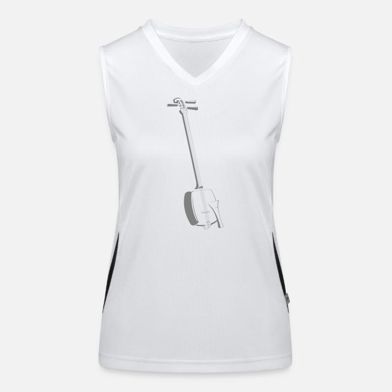 Shamisen Grau Funktionelles Kontrast-Tank Top für Frauen
