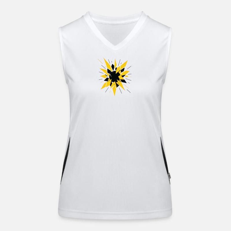 Fragmentation radioactive – Conception physique Débardeur respirant contrasté Femme