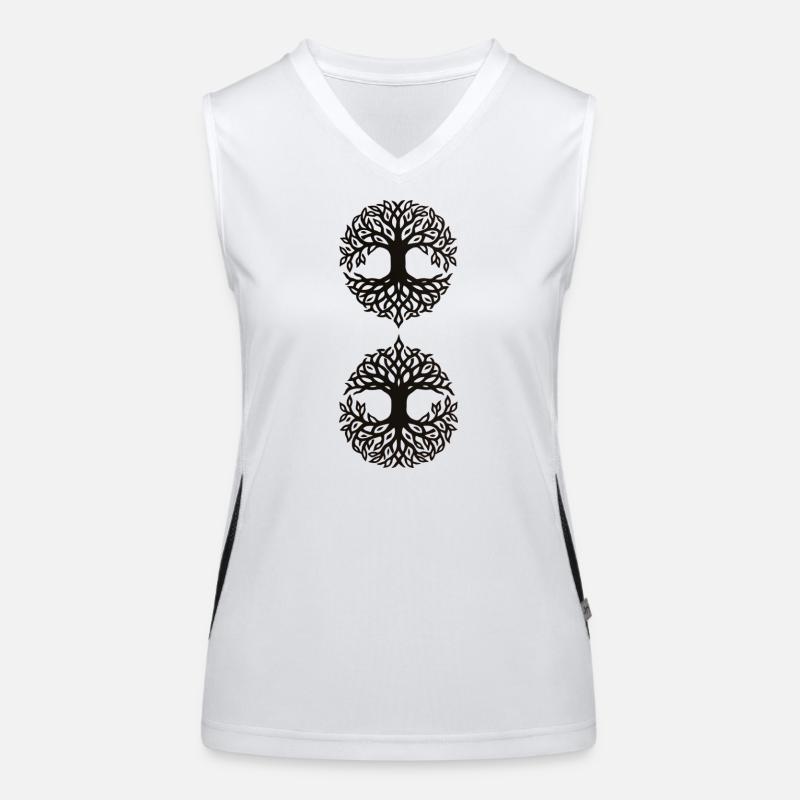  Lebensbaum-Infinity - Ornament Lebensbaum Funktionelles Kontrast-Tank Top für Frauen