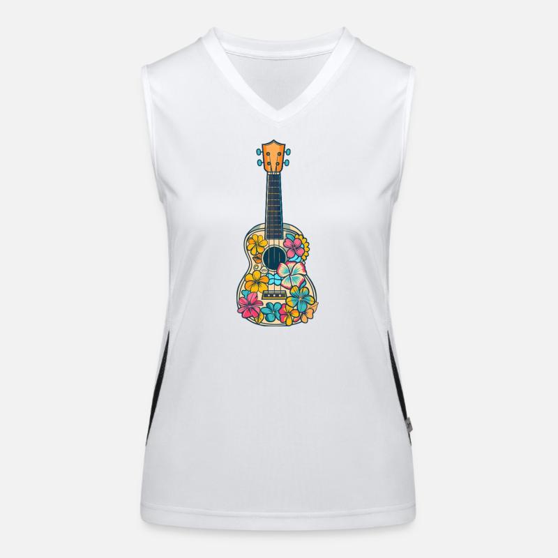 Ukulele Comic-Stil Funktionelles Kontrast-Tank Top für Frauen