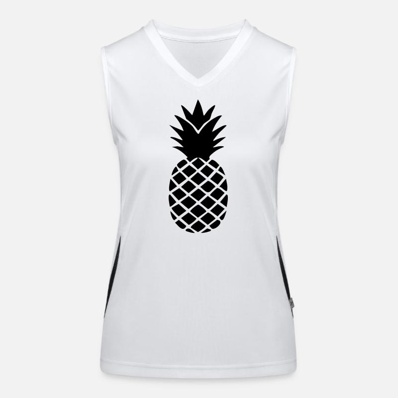 Silhouette ananas – Style tropical statement Débardeur respirant contrasté Femme
