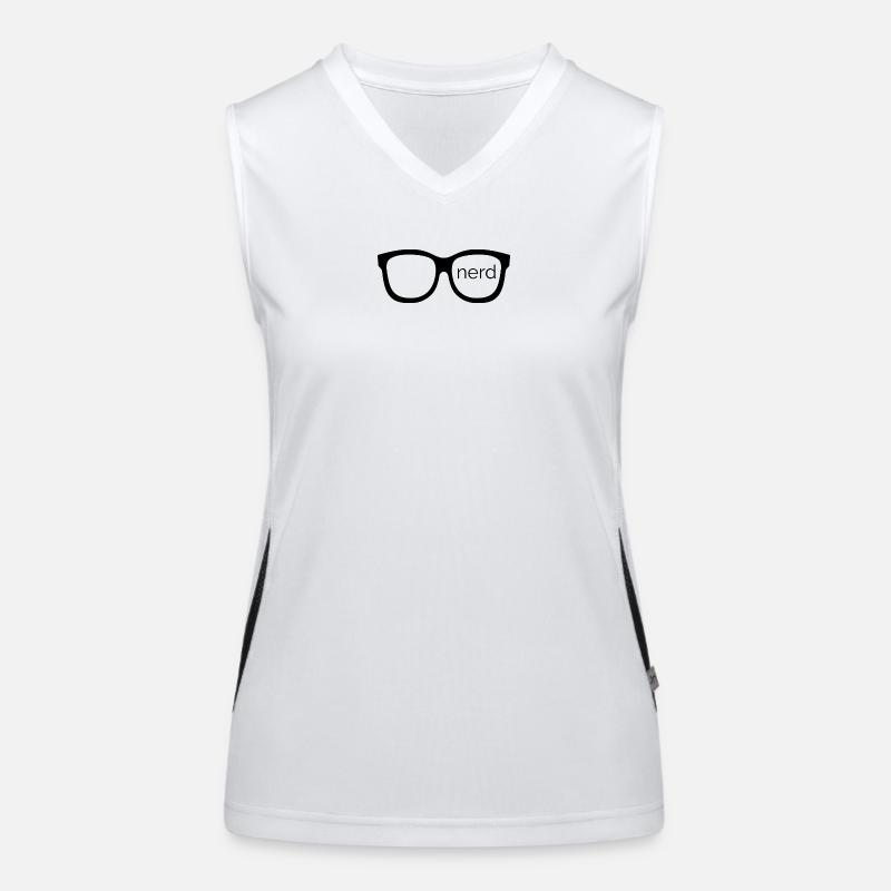 Nerd - Gestalten mit Nerd-Brille! Funktionelles Kontrast-Tank Top für Frauen