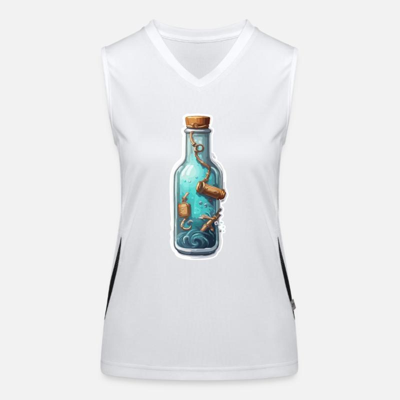 Magic Bottle / Cork / Underwater / Anchor Women's Functional Contrast Tank Top