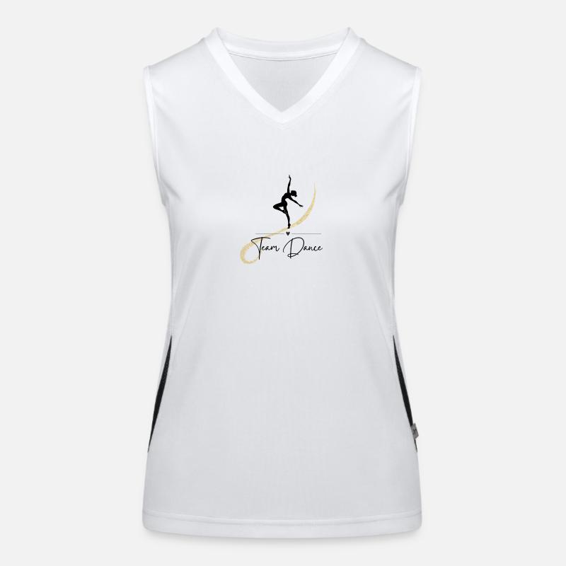 Danse d’équipe. Danse d’équipe. Passion. Cadeau Débardeur respirant contrasté Femme