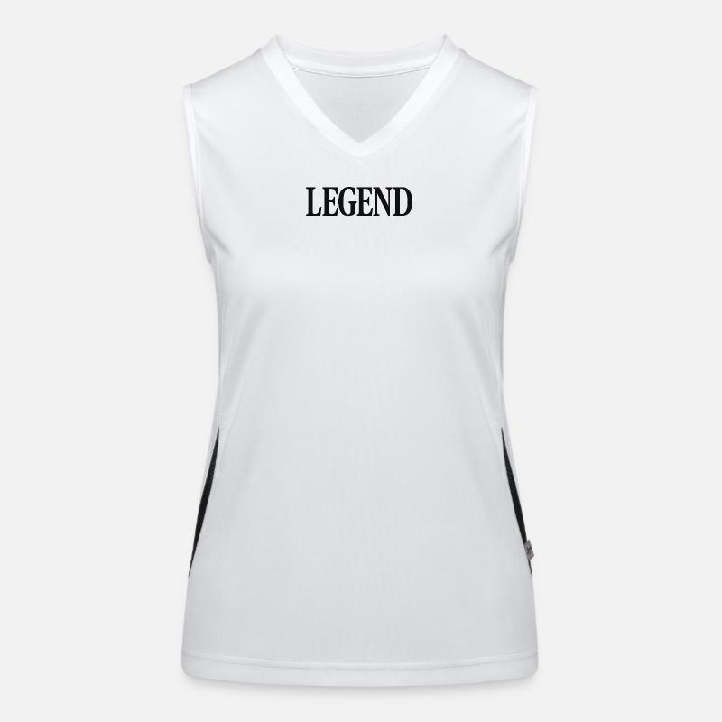 Laying - Women's Functional Contrast Tank Top - white/black