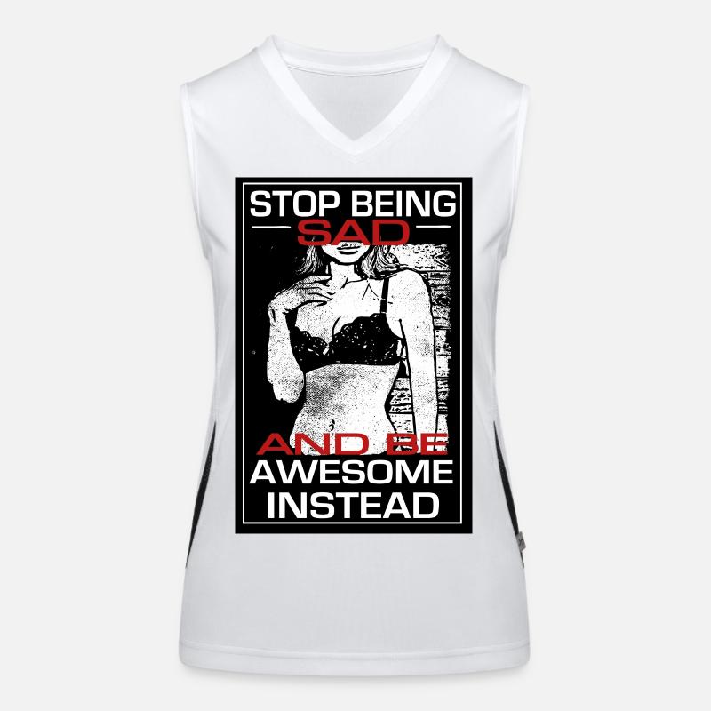 Stop being sad be awesome instead - barney himym Women's Functional Contrast Tank Top