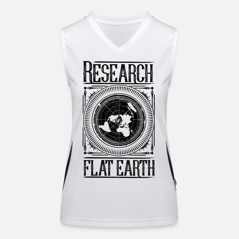 Research Flat Earth Women's Functional Contrast Tank Top