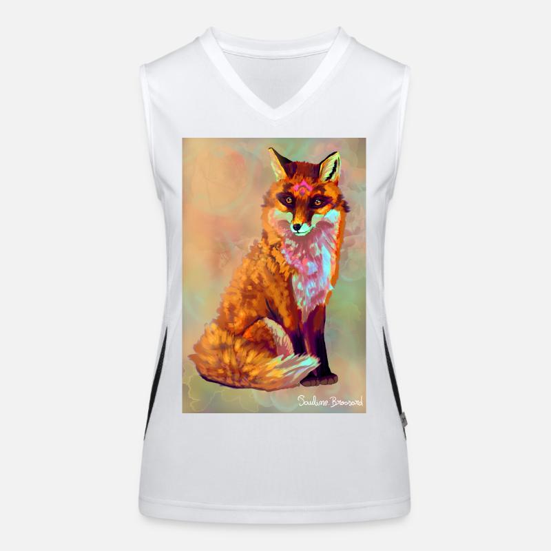 Renard illustration Débardeur respirant contrasté Femme