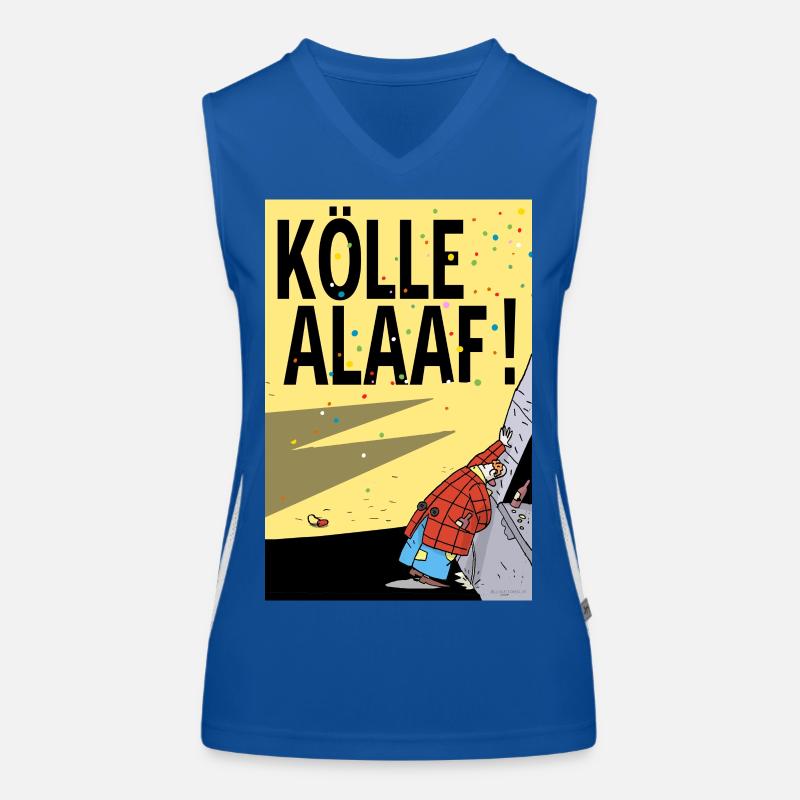 Cartoon Alaaf du Carnaval de Cologne Débardeur respirant contrasté Femme