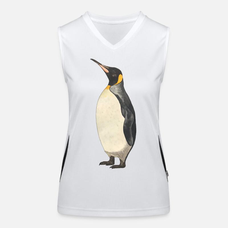 Emperor Penguin Penguin - Women's Functional Contrast Tank Top - white/black