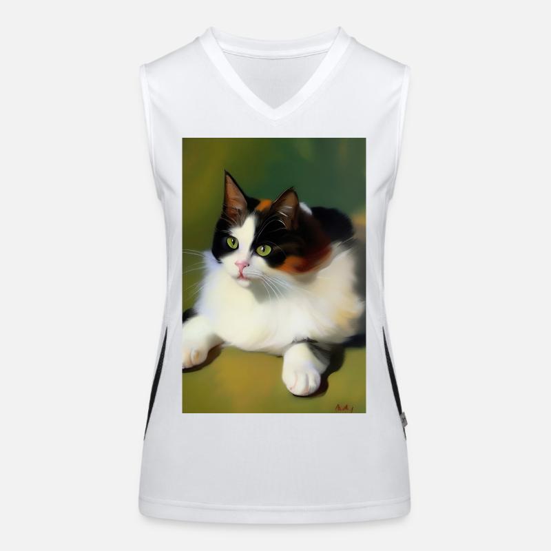 Cat Image Women's Functional Contrast Tank Top