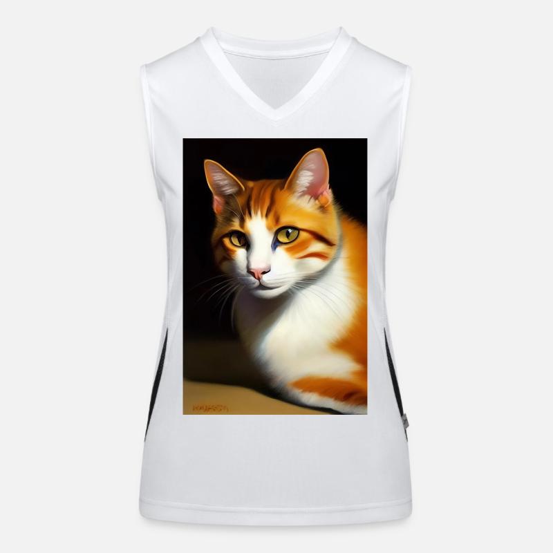 Cat Image Women's Functional Contrast Tank Top