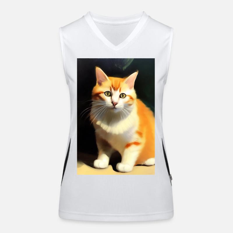 Cat Image Women's Functional Contrast Tank Top