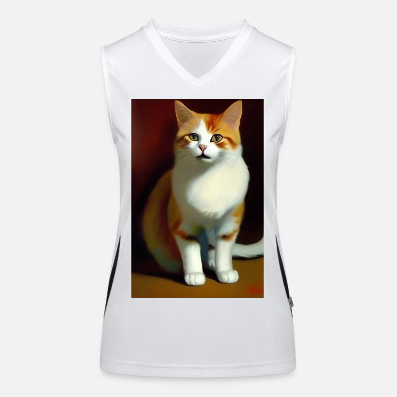 Cat Image Women's Functional Contrast Tank Top