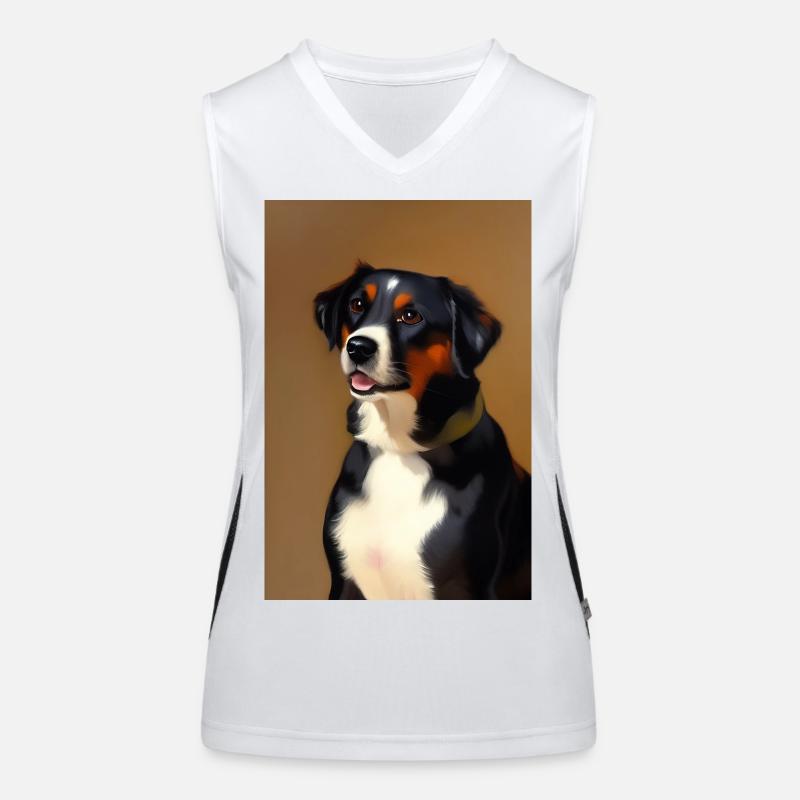 Hunde Bild Funktionelles Kontrast-Tank Top für Frauen