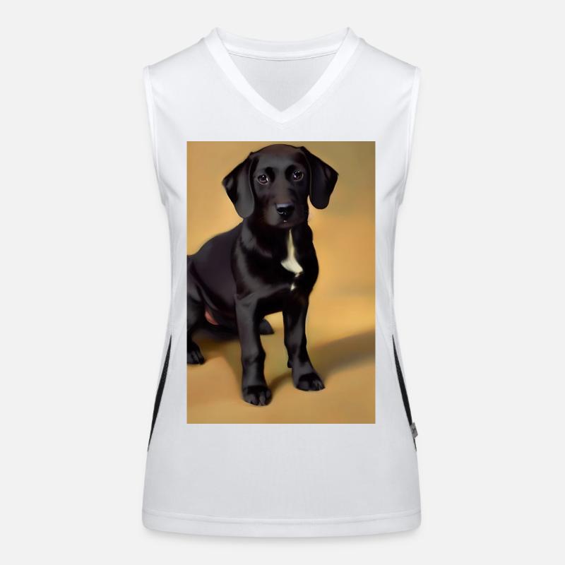 Hunde Bild Funktionelles Kontrast-Tank Top für Frauen