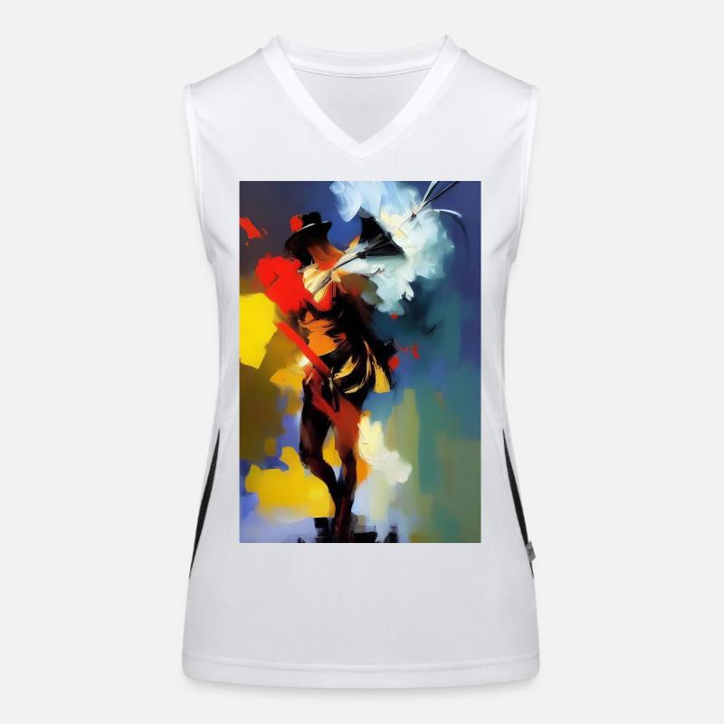 Abstract art Women's Functional Contrast Tank Top