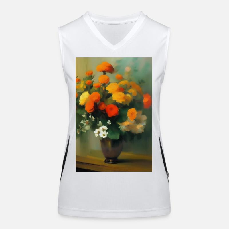 Blumen und Schmetterling Funktionelles Kontrast-Tank Top für Frauen