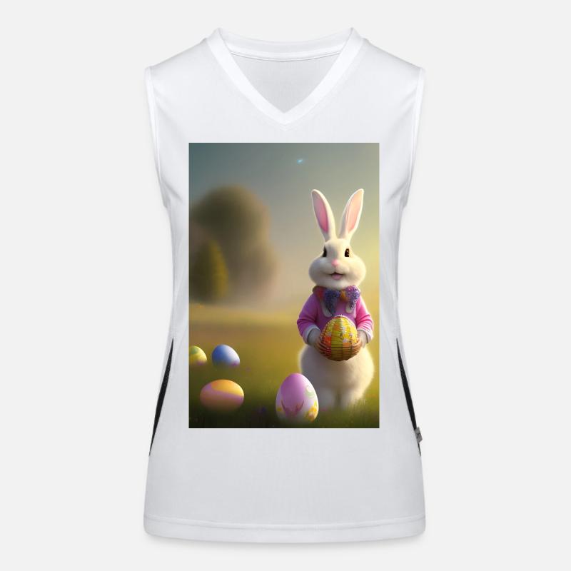 Osterhase mit Oster Eier Funktionelles Kontrast-Tank Top für Frauen