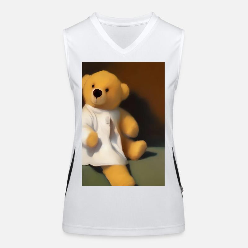 Teddybär Funktionelles Kontrast-Tank Top für Frauen