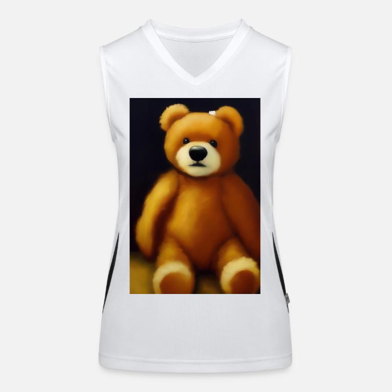 Teddybär Funktionelles Kontrast-Tank Top für Frauen