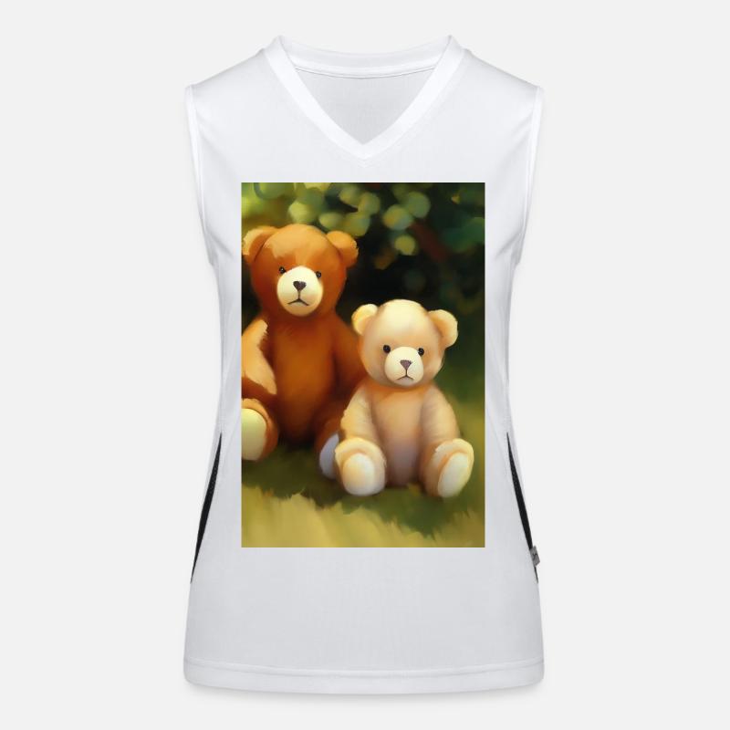 Teddybär Funktionelles Kontrast-Tank Top für Frauen