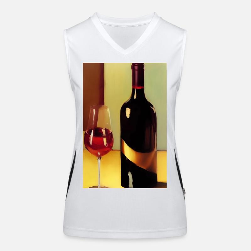Wein Trinker Funktionelles Kontrast-Tank Top für Frauen