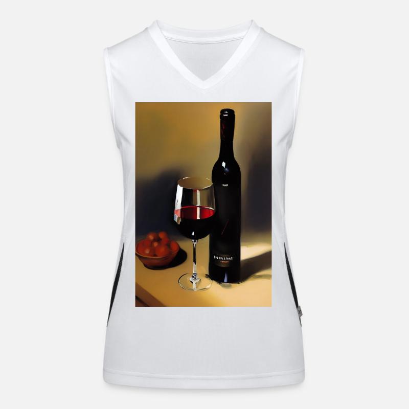 Wein Trinker Funktionelles Kontrast-Tank Top für Frauen