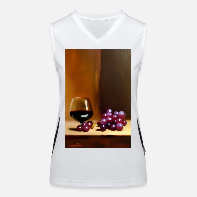 Wein Trinker Funktionelles Kontrast-Tank Top für Frauen