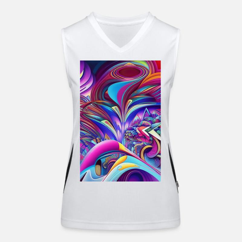 Art abstrait Débardeur respirant contrasté Femme