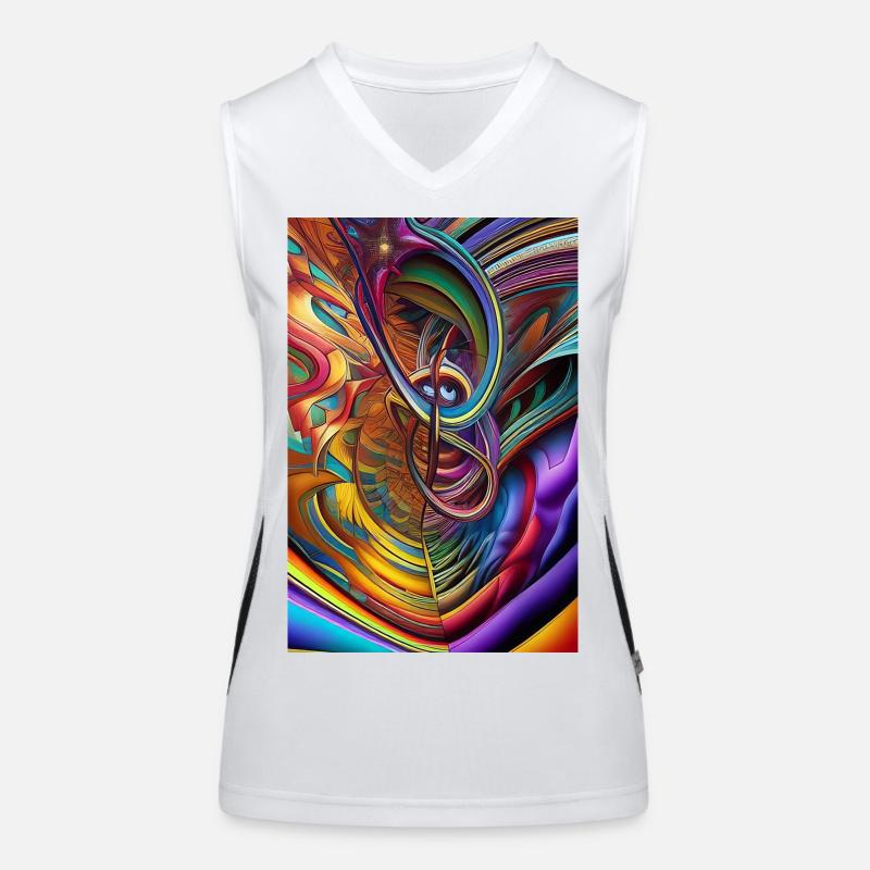Abstrakte Kunst Funktionelles Kontrast-Tank Top für Frauen