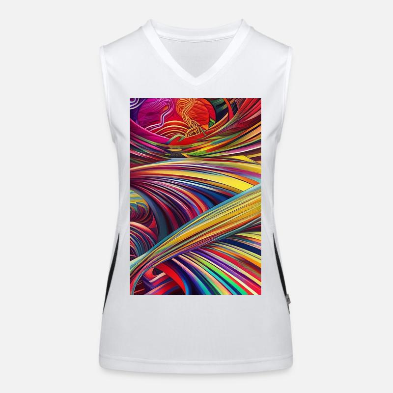 Abstract art Women's Functional Contrast Tank Top