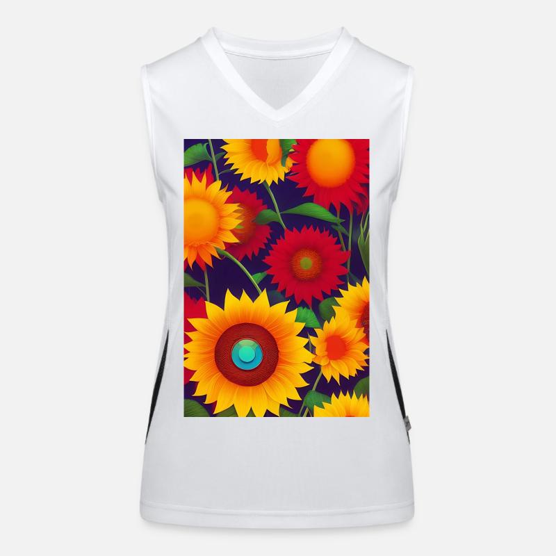 Sunflowers Women's Functional Contrast Tank Top