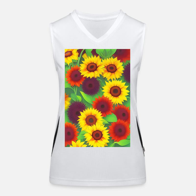 Sunflowers Women's Functional Contrast Tank Top